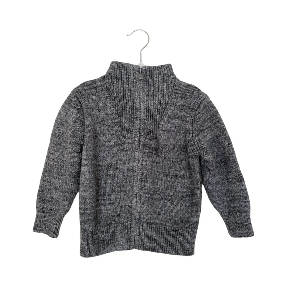 Gap Half Zip Knit Sweater Heather Gray Toddler Boy Size 2T